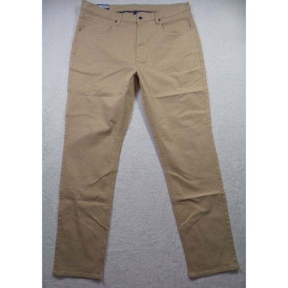 FJ Footjoy Pants Mens Size 38 x 34 Tan 1857 Sueded Cotton Twil 5 Pocket Golf NWT
